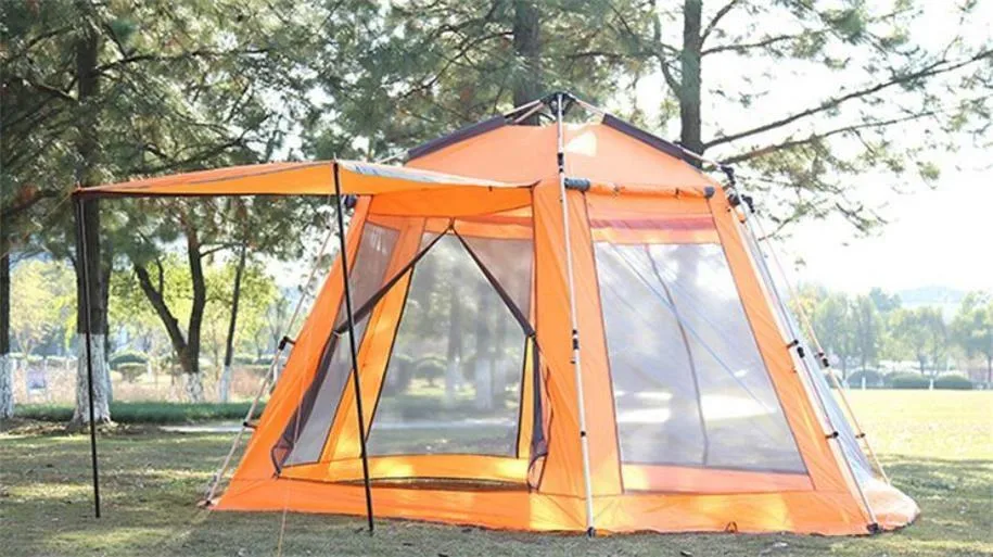 Outdoor 5-8 Persons Large Family Luxury Breathable Waterproof Automatic Pop up Camping Tents