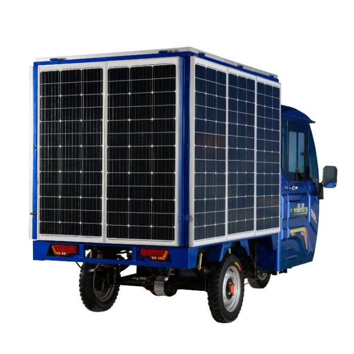 Triciclo eléctrico barato de tres ruedas con energía verde para carga de 800-1500W con panel solar en venta caliente Triciclo de energía solar