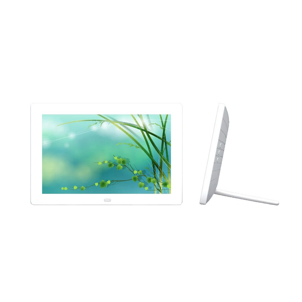 10.1 polegadas LCD Aiyos moldura fotográfica digital com sensor de movimento publicidade em vídeo exibido
