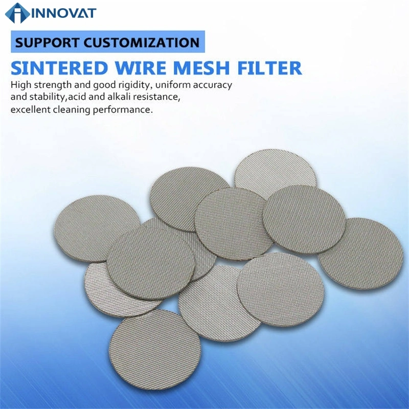 Stainless Steel 304 316 Wire Mesh Sintered Disc Filter Element Wire Mesh Filter Disc