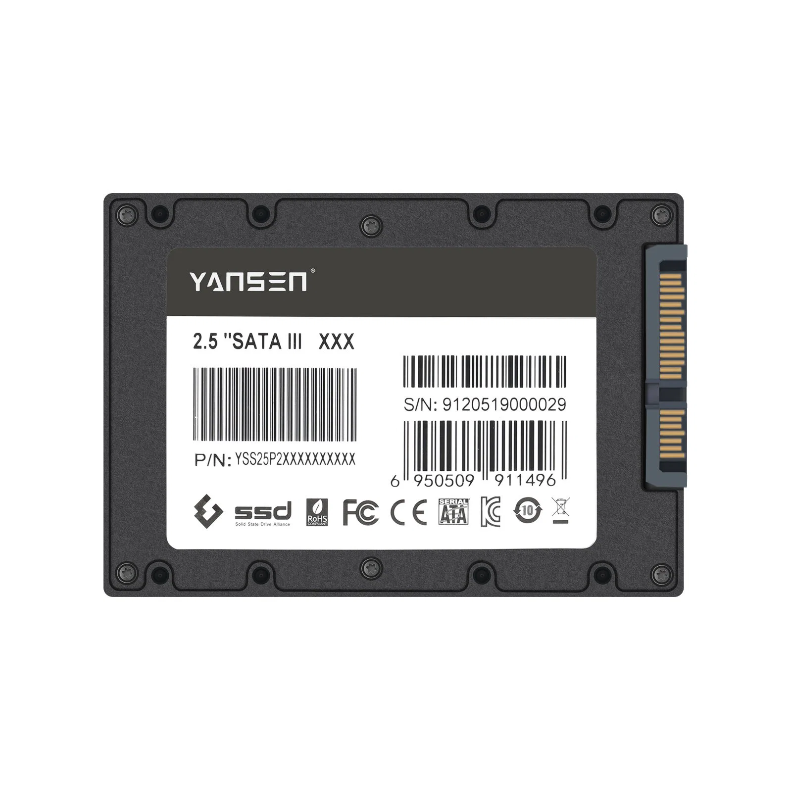 Yansen 2,5 pulgadas SSD industrial SATA para computadora host SSD 2tb