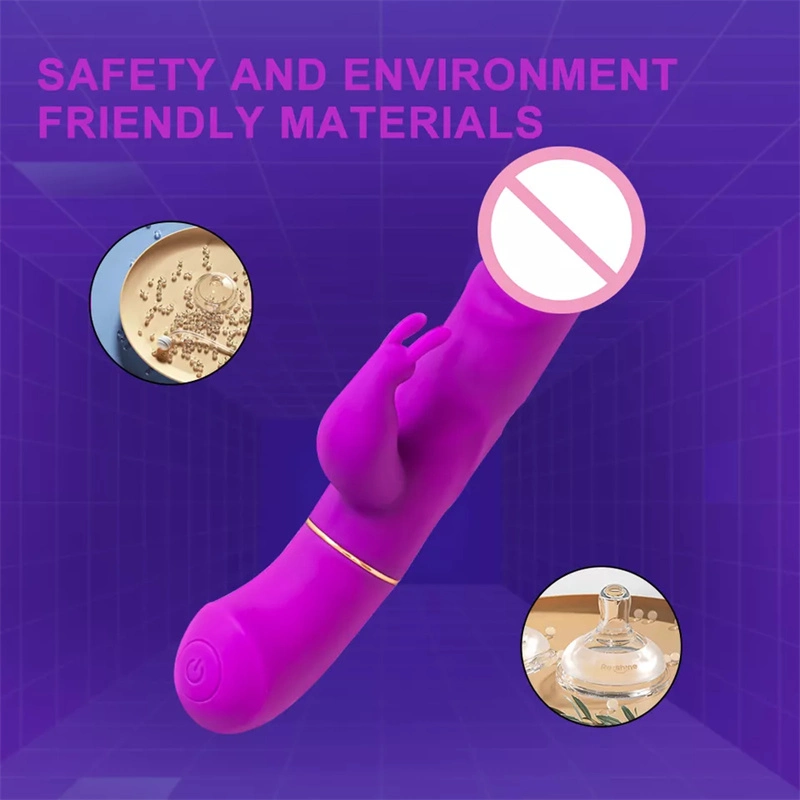 Women Vibrator Waterproof Rechargeable Wand Set Silicone Dildo 4 Interchangeable Attachments Rotation Dildo Vibrator for Women