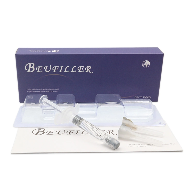 Top Suppliers China Bdde Cross-Linked Injectable Deep Lines Hyaluronic Acid Dermal Filler for Nose Cheek Chin Wrinkles Lips