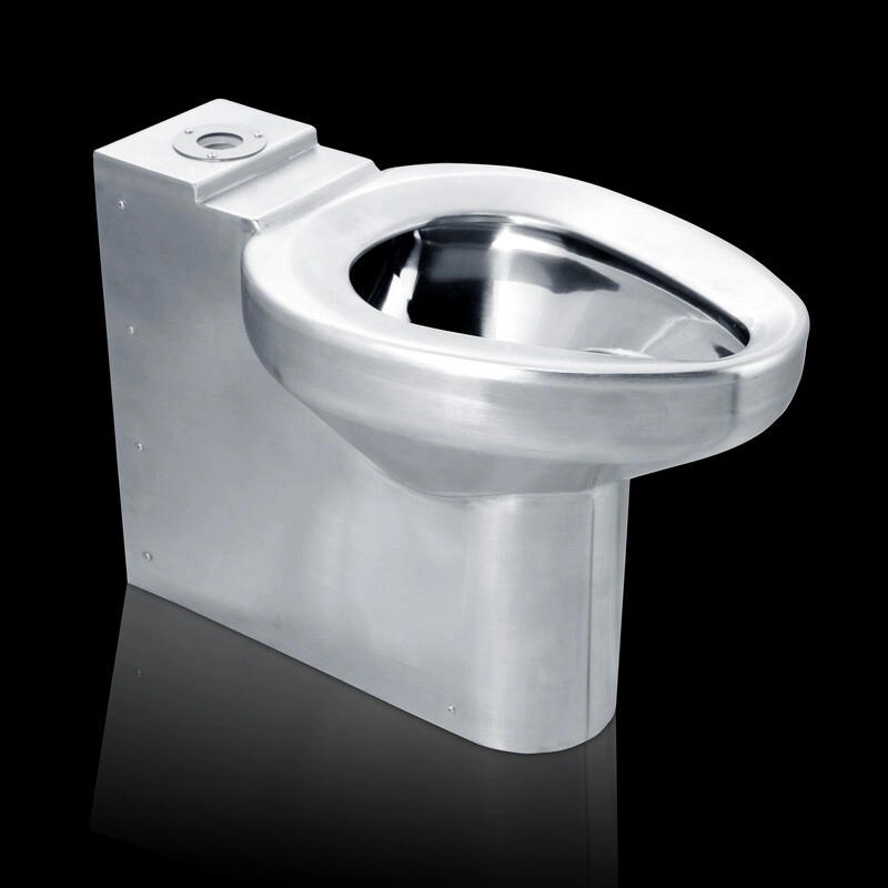 Stainless Steel One Piece Floor Mounted Vandal Resistant Prison Wc Toilet