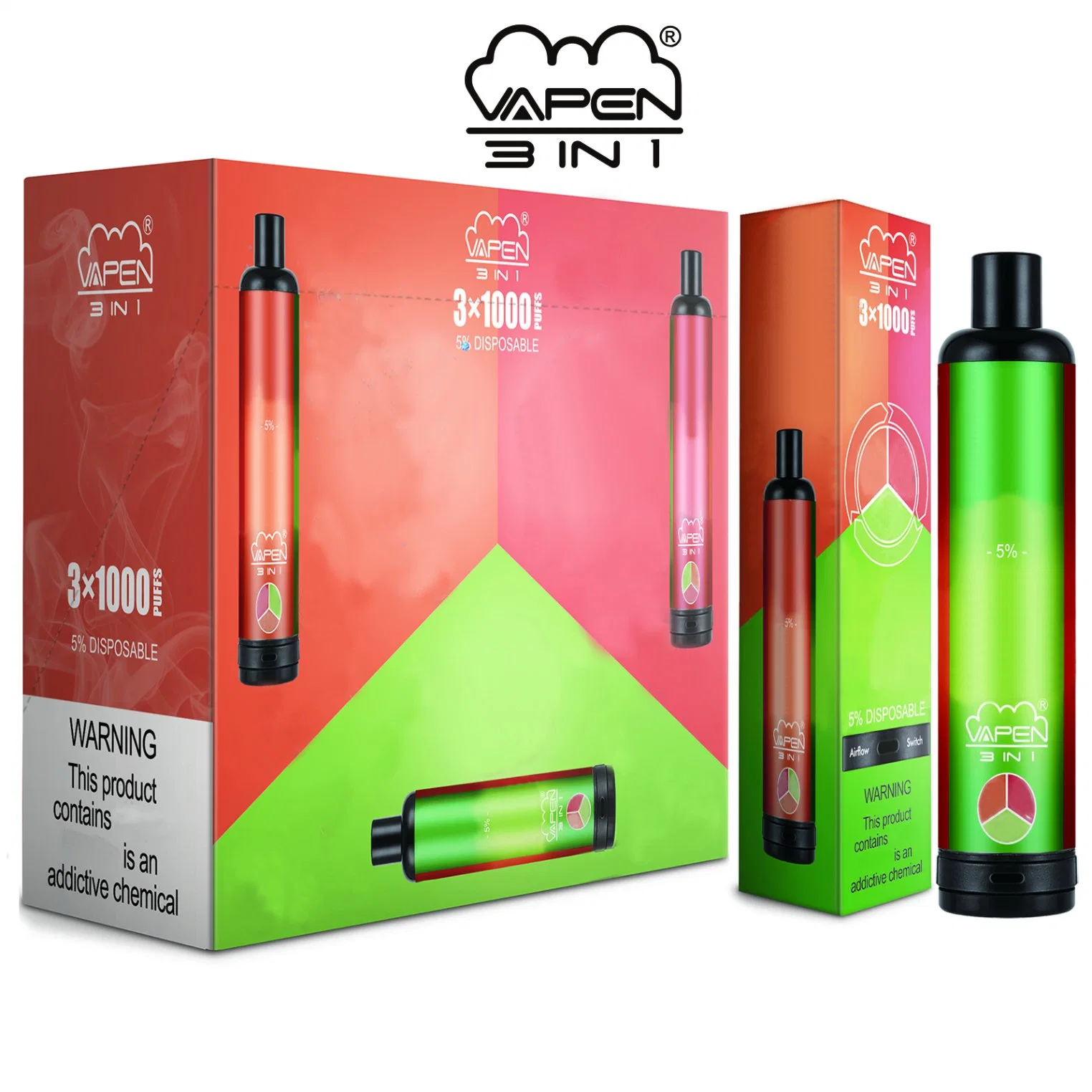 Производство Vapen Vape Runtz оптовая OEM 3000 Puffs фруктовый вкус Puffs E-одноразовые Vape сигарет марки пера