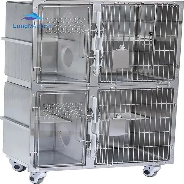 Long Medical Stainless Steel Luxury Cat Cage Pet Lvb-108