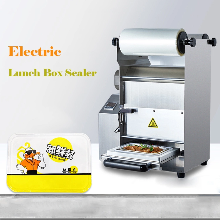 Automatic Plastic Tray Fresh Lunch Box Sealer Sealing Machine