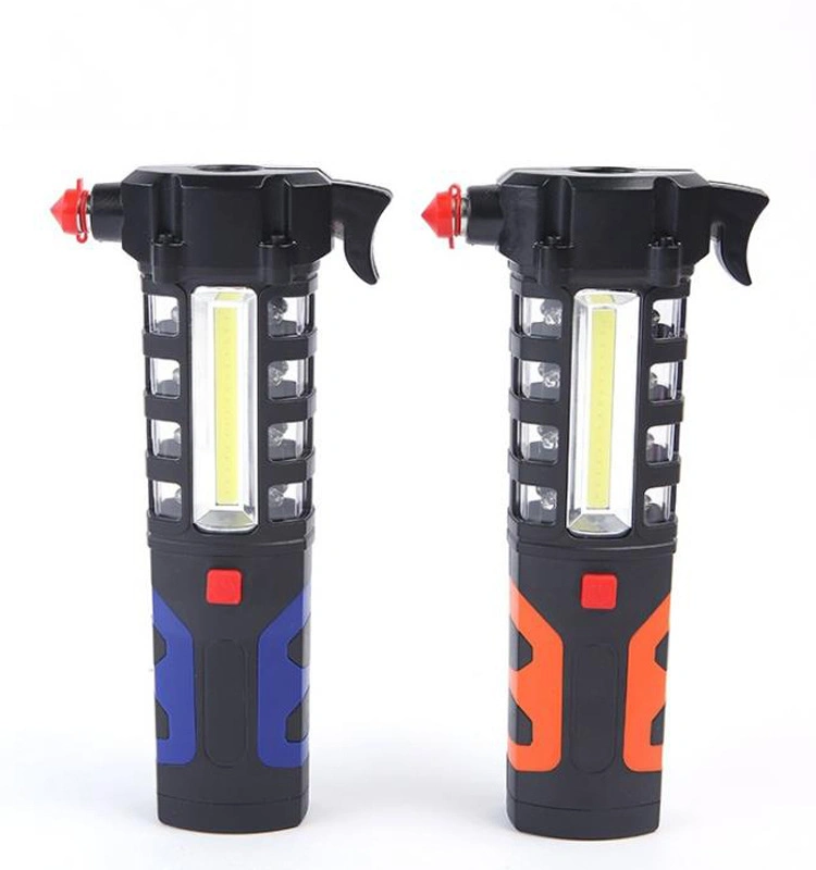 Car Repairing with Safety Hammer Belter Cutter COB Warning Emergency Lamp