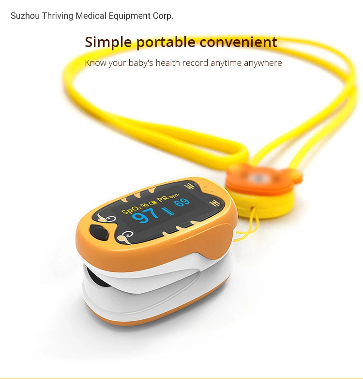 Portable Medical Children Fingertip Rechargeable Pulse Oximeter for Kids (THR-PO2)