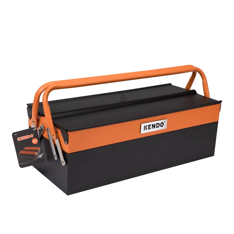 3-Tray Cantilever Tool Box with Double Full Length Handle for Easy Carry