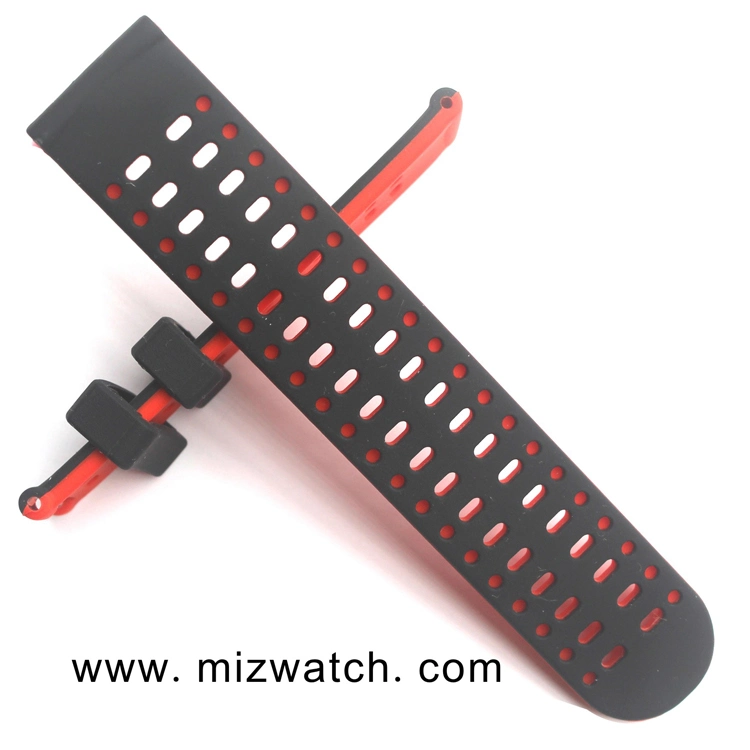 22mm Double Color 2 Pieces Quick Replacement Silicone Watch Straps for Wrist Watch