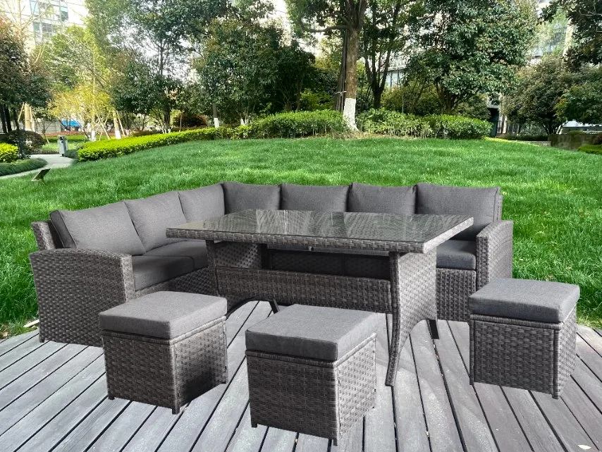 Outdoor Garden Corner Sofa Patio Rattan Wicker Furniture Set