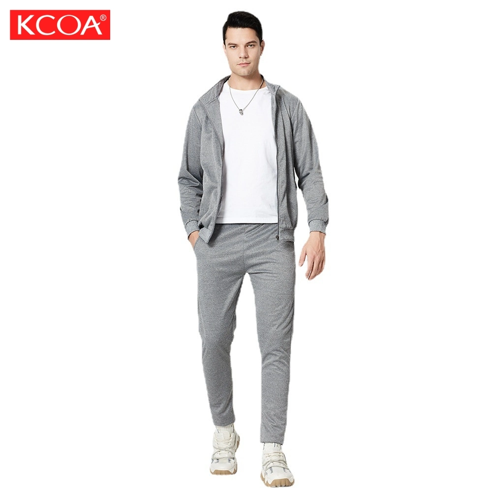 Wholesale/Supplier Training Gym Leisure Football Two Pieces Sweat Suits Zipper Custom Hoodies and Jogger Pants Sweatshirts Tracksuit Jogging Men Sports Track Suit