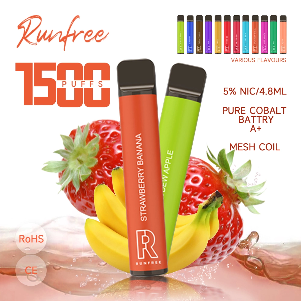 Power Supply Wholesale/Supplier Disposable/Chargeable Vape Pen Runfree Best 600 800 1500 Puffs E Cigarette Cheap Wape Mesh Coil Empty Vapes Health Brands Pod Vaper