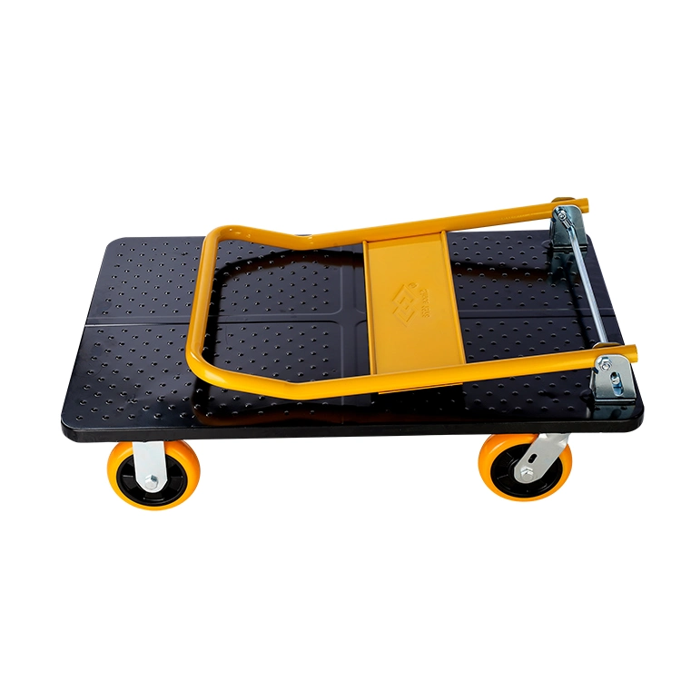 700kg Heavy Duty Steel Deck Steel Platform Truck with Fold Down Handle