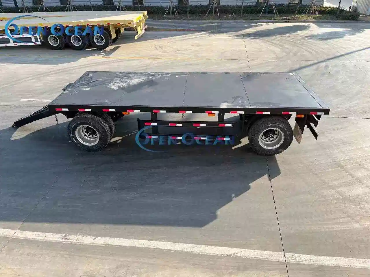 Trailer Fabricante dos 40ft Doble Mongolia mercado Carbón Cargando Flatbed Remolque de contenedor