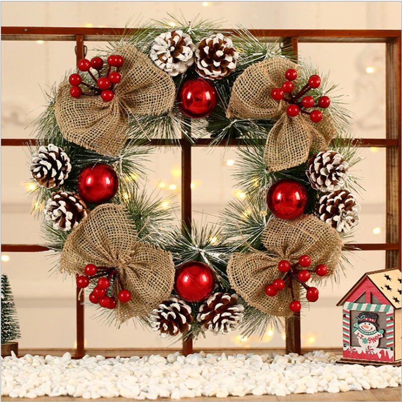 Pine Cone Wreath Hotel Mall Decorations