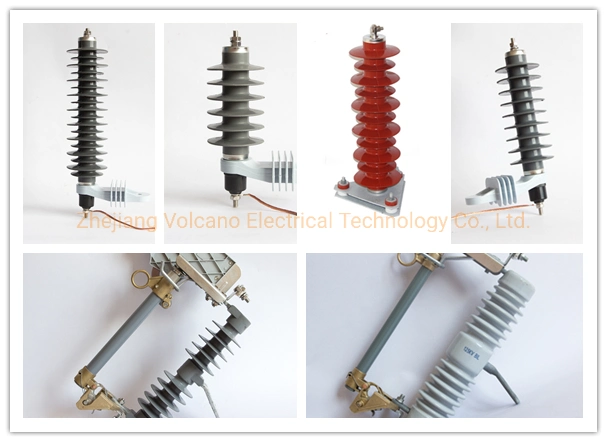 22kv Ceramic Porcelain Gapless Metal-Oxide Lightning Surge Arrester (YHC5W-24L)