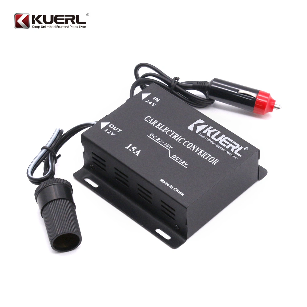 DC Power Supply Voltage Converter with Cigarette Lighter up to 15A Automotive Power Converter