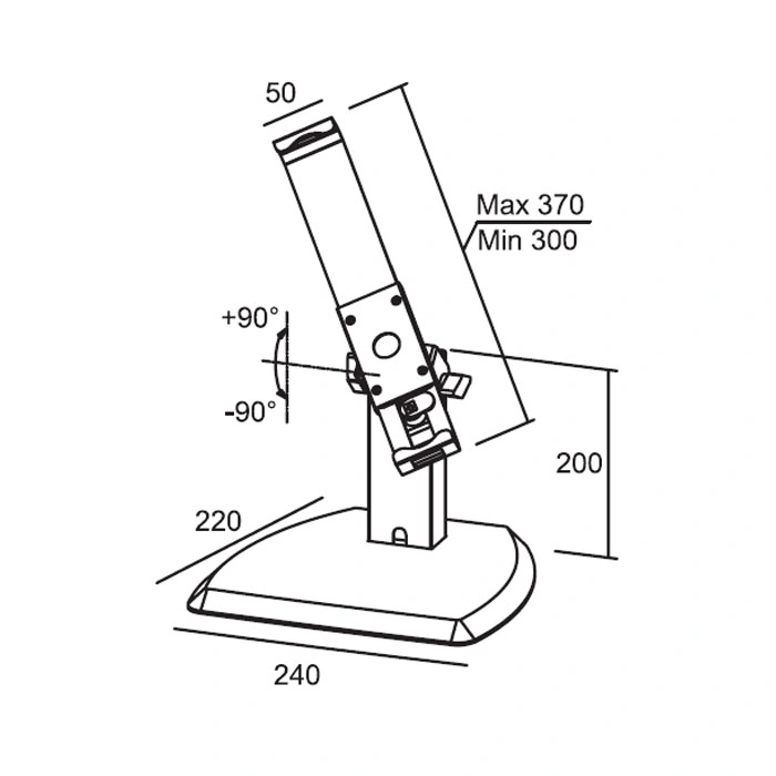 iPad ou support de table pour tablette Base MDF (TB 004B1)