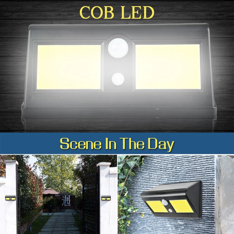 Brighttenlux Street Night Light Solar Powered Outdoor 96 LED COB مستشعر الحركة مصباح التثبيت على الحائط للحديقة