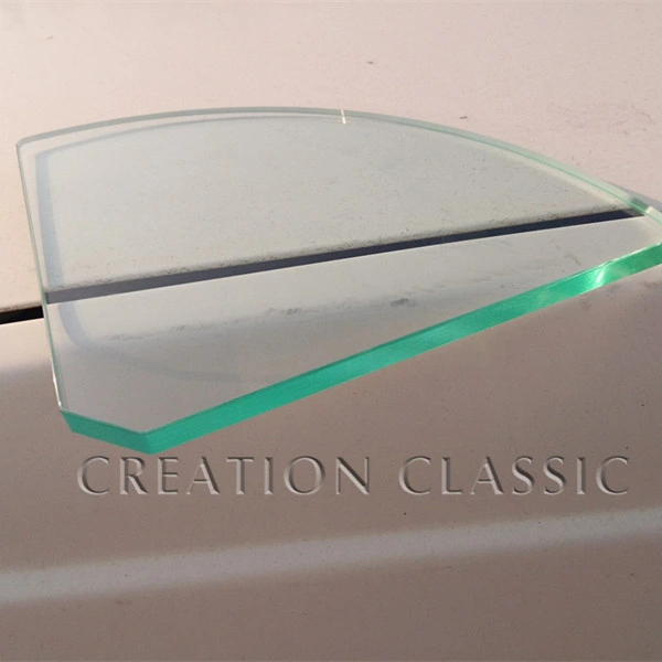 6mm-19mm Curved Glass, Bend Tempered Glass, Safety Toughened Glass with Hole