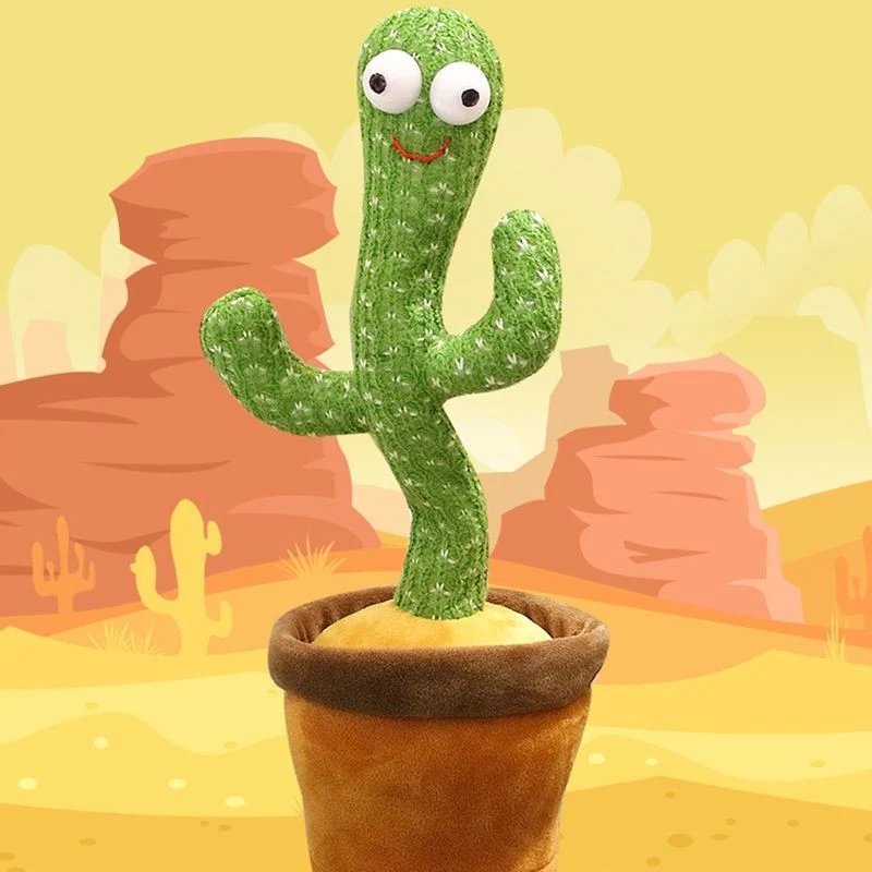 LED Танцы говорящие Кактус плюшевые игрушки Stuffed Electric Dancing Cactus