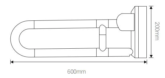 BNH-N9035 ABS barre de sécurité antibactérienne pour poignée de sécurité antiskid (Yeolow/White)