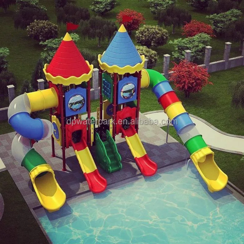 Outdoor China Amusement Aqua Park Water Game Pool Playground Plastic Slide