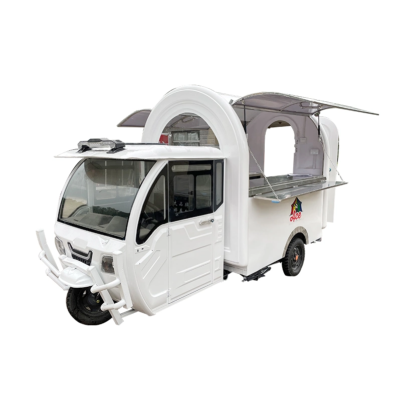 Outdoor 3 Wheels Coffee Ice Cream Food Car Electric Truck Tricycle Mobile Food Cart for Sale