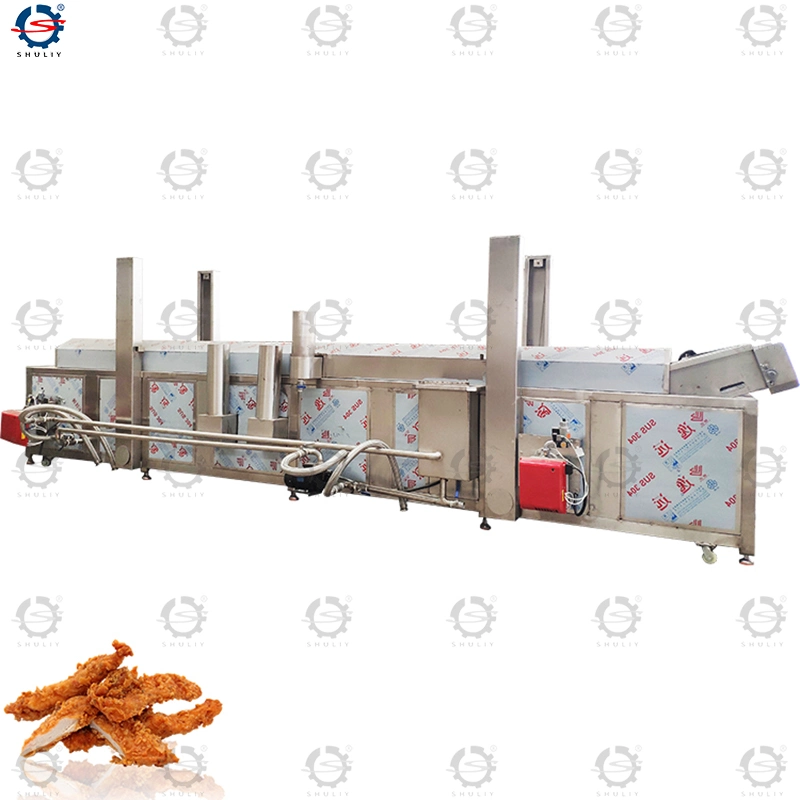 Snack machine 500kg/H haricots pois chiche électrique convoyeur continu profond Friteuse