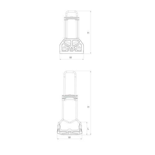 Peso ligero 70kg camión de mano plegable industrial Carry Trolley Garden Carrito de Compras Cartgzs60s