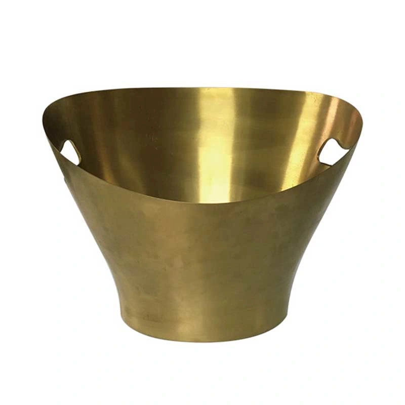 Bowl Shape Rose Gold Color Stainless Steel Ice Bucket Bar Cooler