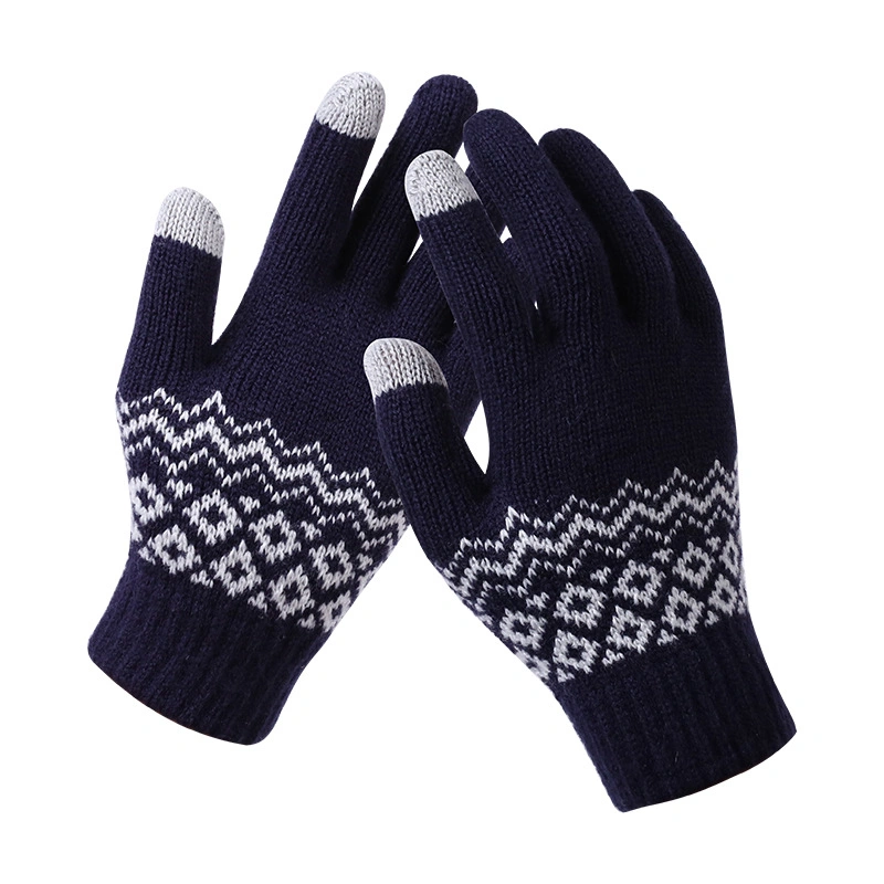 Usine Wholesale femmes hiver chaud gants tricotés écran tactile gants