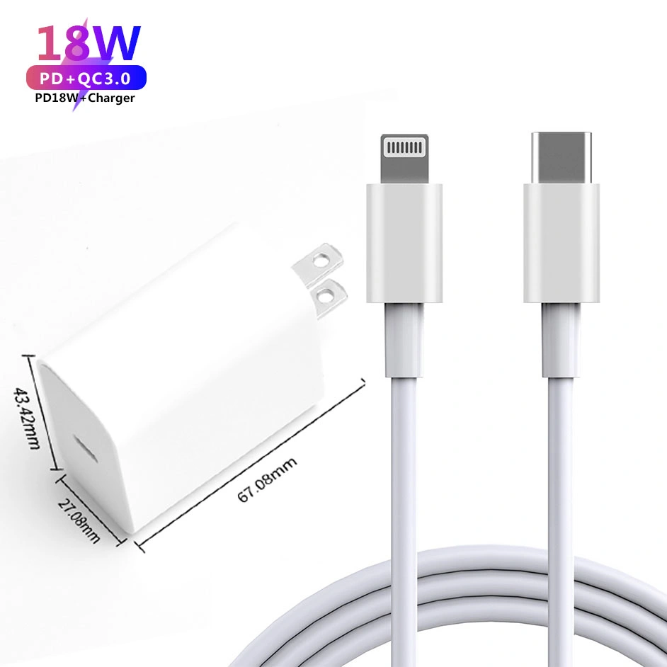 Pd 20W Original cable de datos USB Tipo C para 8 pines USB de carga rápida C Cable 18W para el iPhone 8/X/11/12/12 PRO MAX/12 Mini