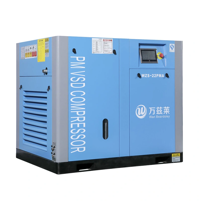 Industrial Stationary Similar Ingersoll Rand Atlas Copco 7 8 10 Bar Medical Oil Free Electric Direct Driven Pmsm Pm VSD Rotary Screw Type Air Compressor