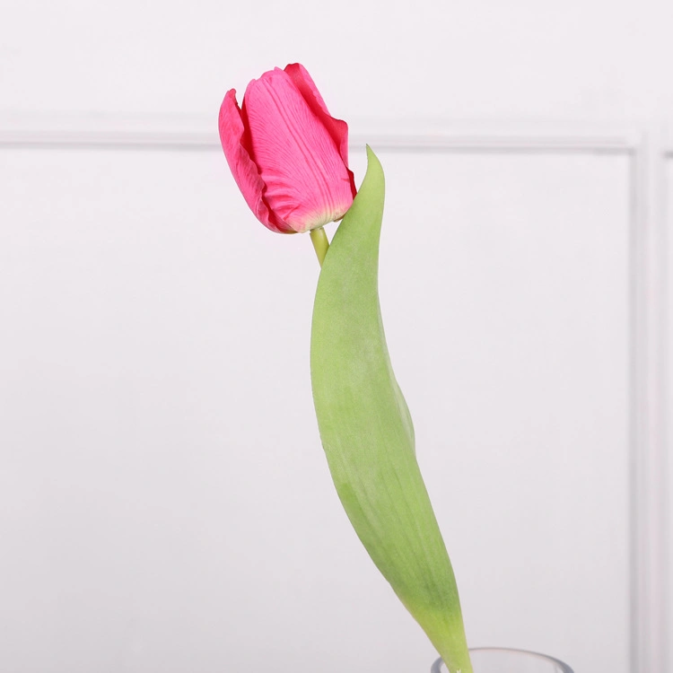 PU arreglo de flores flores madre solo 37cm PU Tulipán artificiales para la decoración