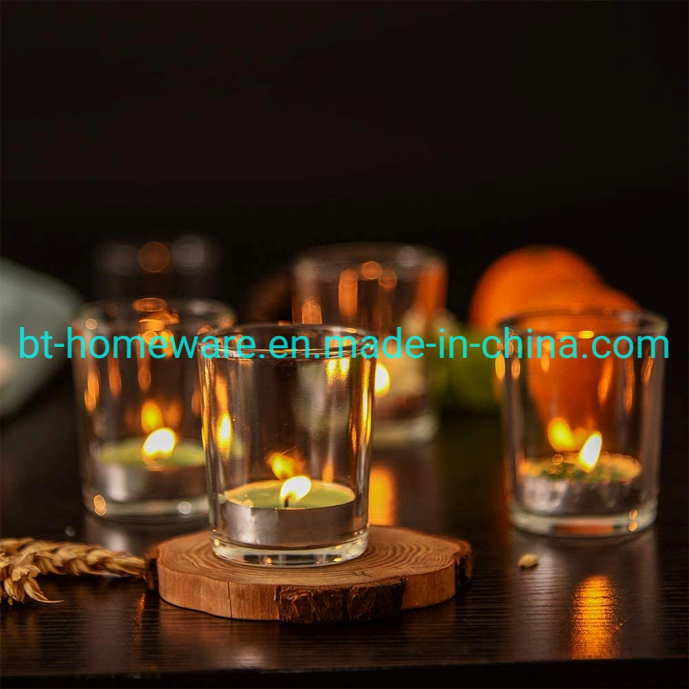 82ml 2oz 2.5oz Glass Transparent Tea Candle Holder for Wedding Decoration and Home Decoration