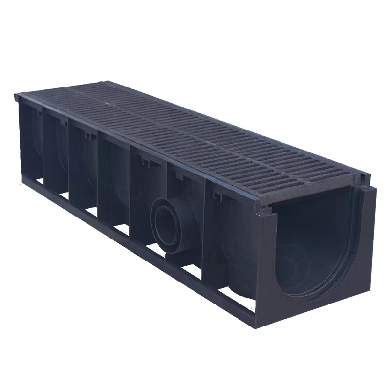 U-Shaped Drainage Channel Trench Drain System with Grating Cover