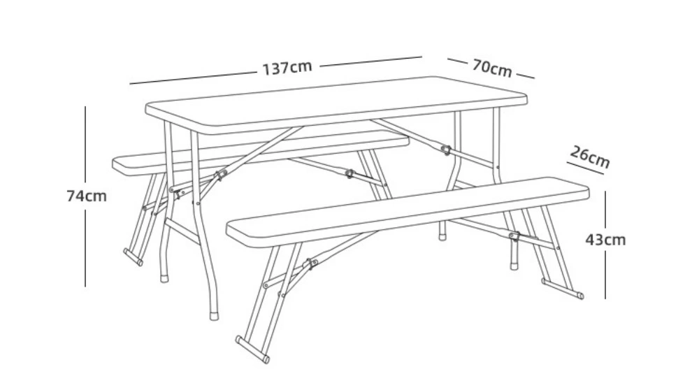 4FT 5FT 6FT Use Banquet Rectangular Plastic Folding Garden Furniture for Outdoor