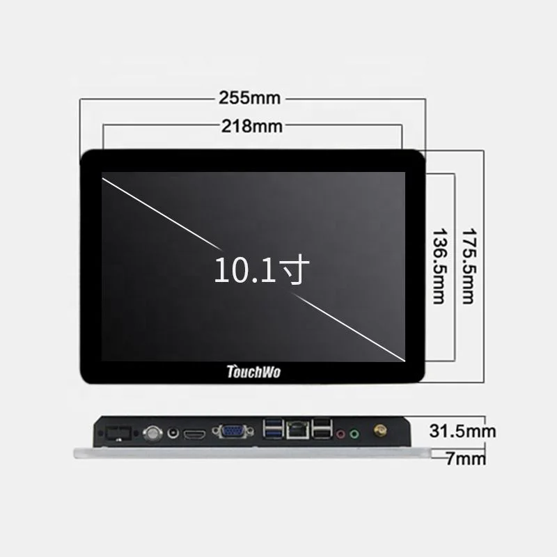 Touchwo 10.1 Inch Capacitive Touch Screen Aio Computer with Rk3288 Android 7.1