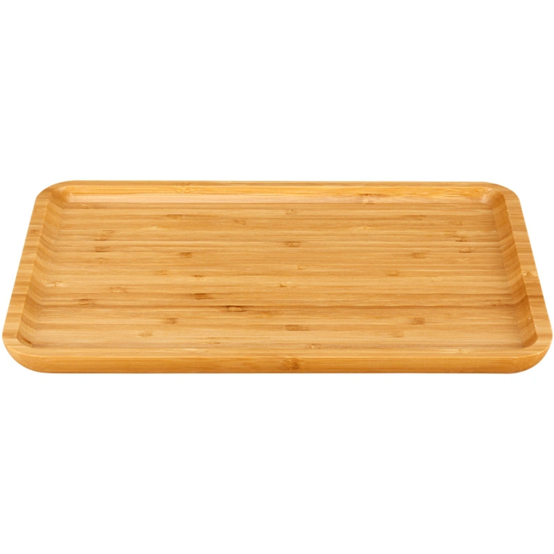 Hot Selling Chopping Bpard Natural Color Simple Fast Food Cookies Beech Wood Wooden Bamboo Serving Rolling Tray