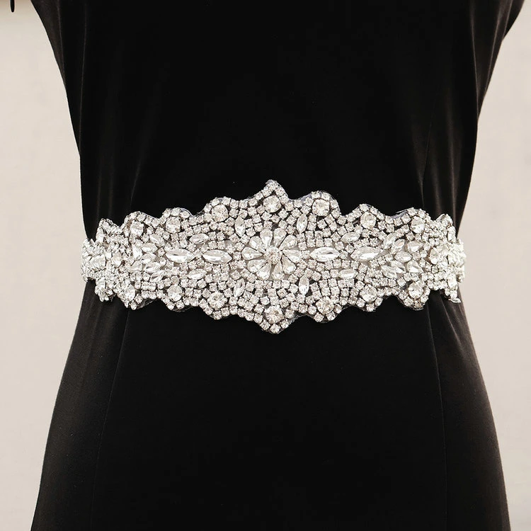 Hand-Sewn Waist Rhinestone Belt Wedding Dress Wedding Accessories