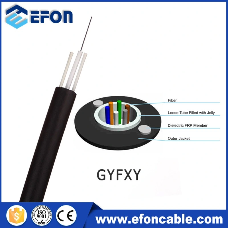 Gyfxy Outdoor Fiber Optical Cable 2~12 Core FTTX Multi Mode Arial Communication Cable