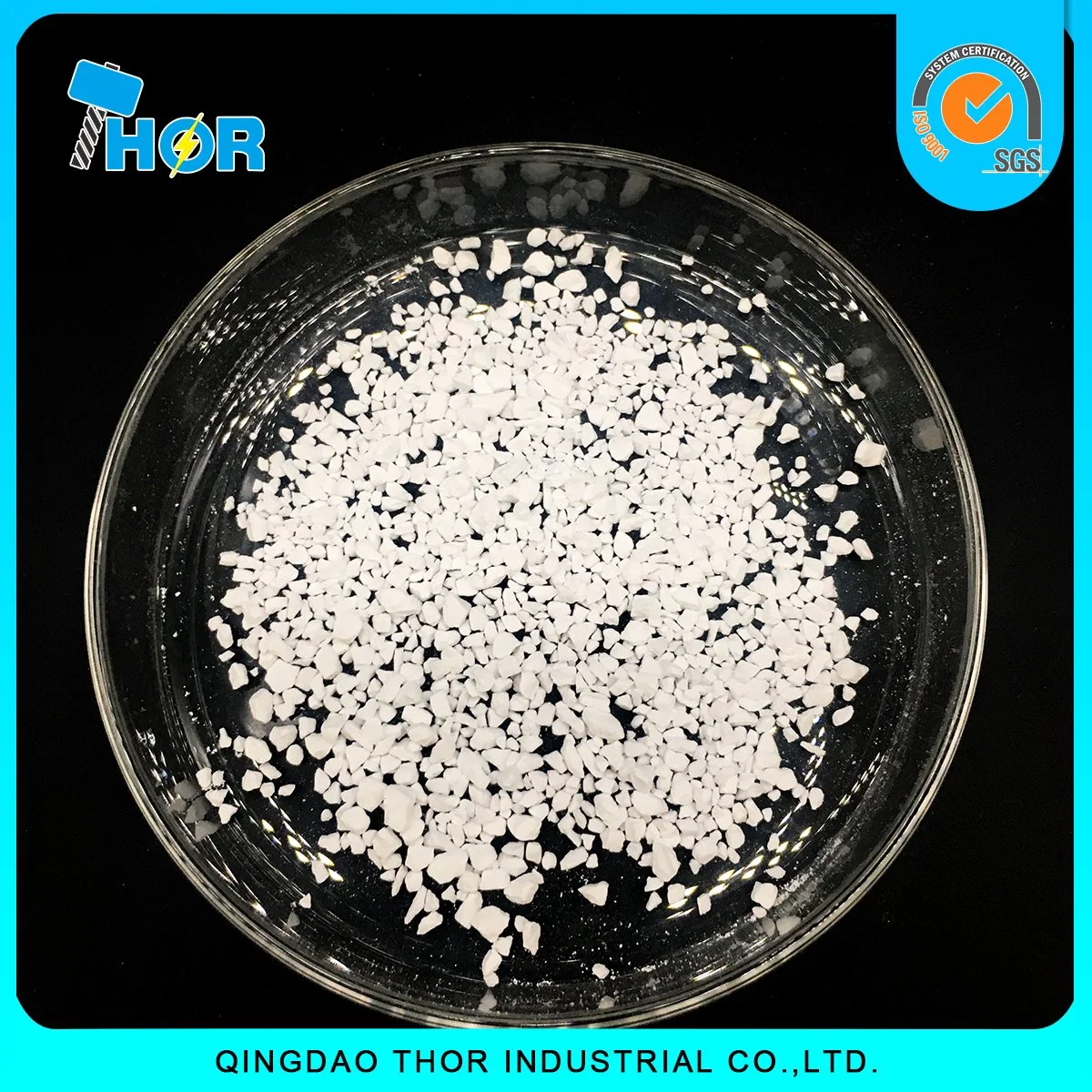 Sodium Dichloroisocyanurate SDIC 56% 20-40mesh Granular for Swimming Pool Water Treatment.