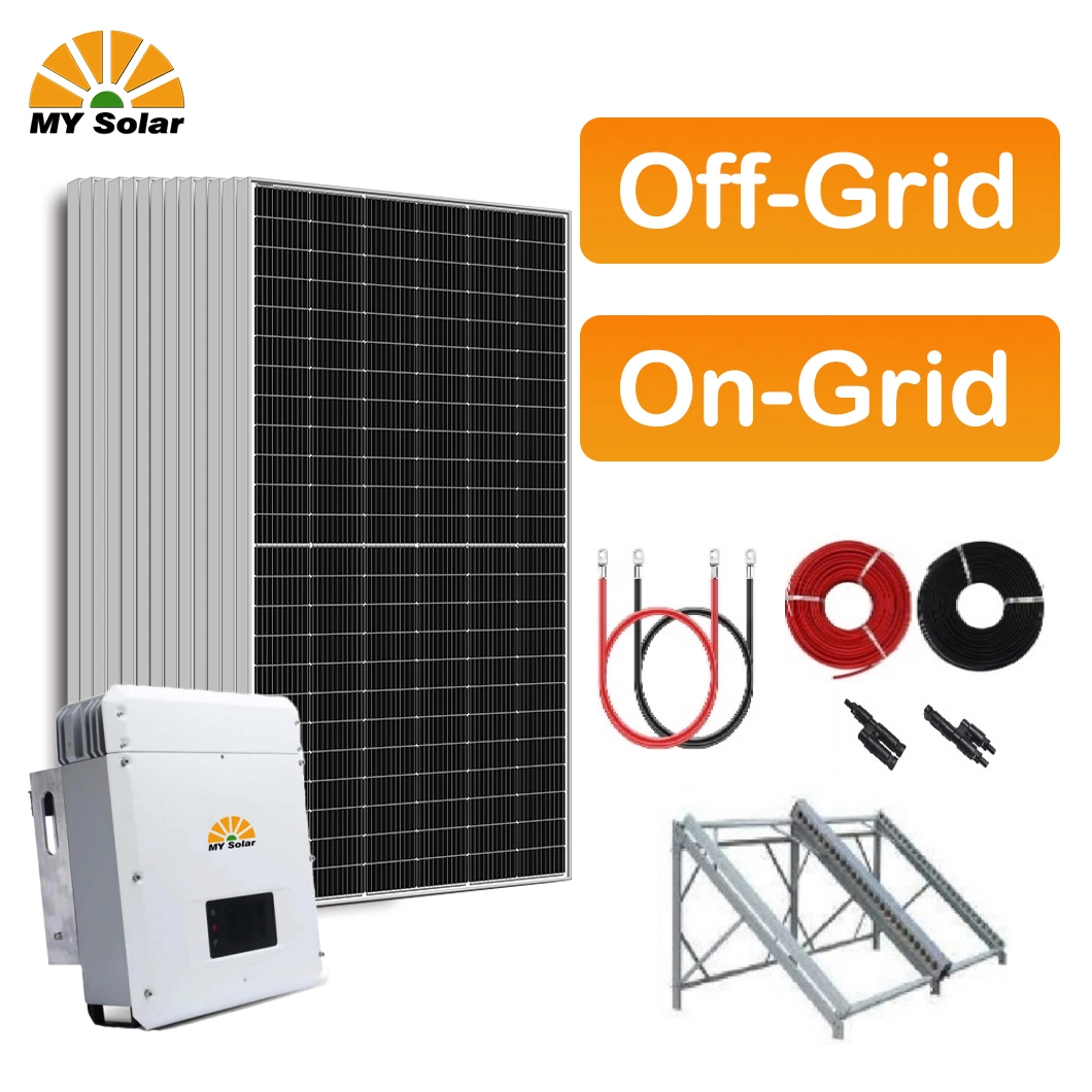 Prix du système d'énergie solaire photovoltaïque résidentiel hors réseau et réseau connecté hybride de 8 kW, 10 kW, 15 kW et 20 kW en gros.