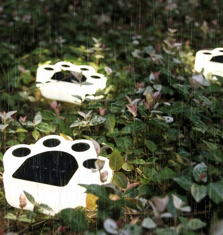 New Design Solar LED Underground Garden Lamp Waterproof Lovely Solar Bear Paw Shape Lawn Wall Decoration Lighting Solar LED Garden Light