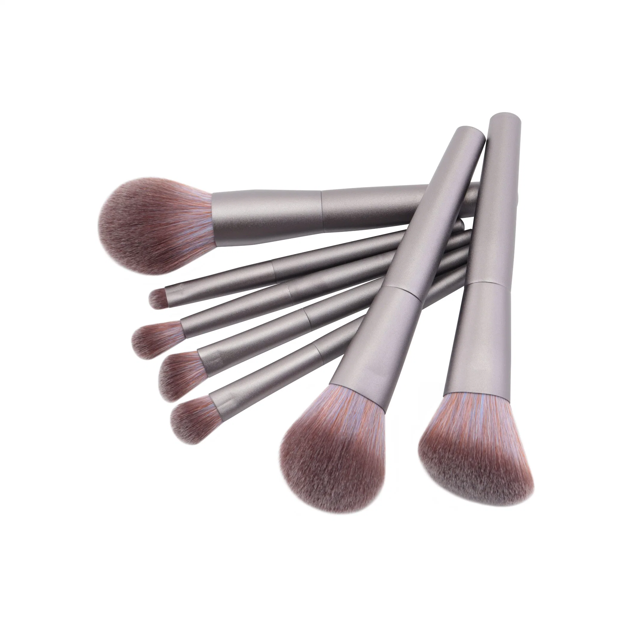 Portable kleine 7PCS Make-up Haarbürste Kit Schönheit Custom Logo Reise Make-Up Pinsel Set