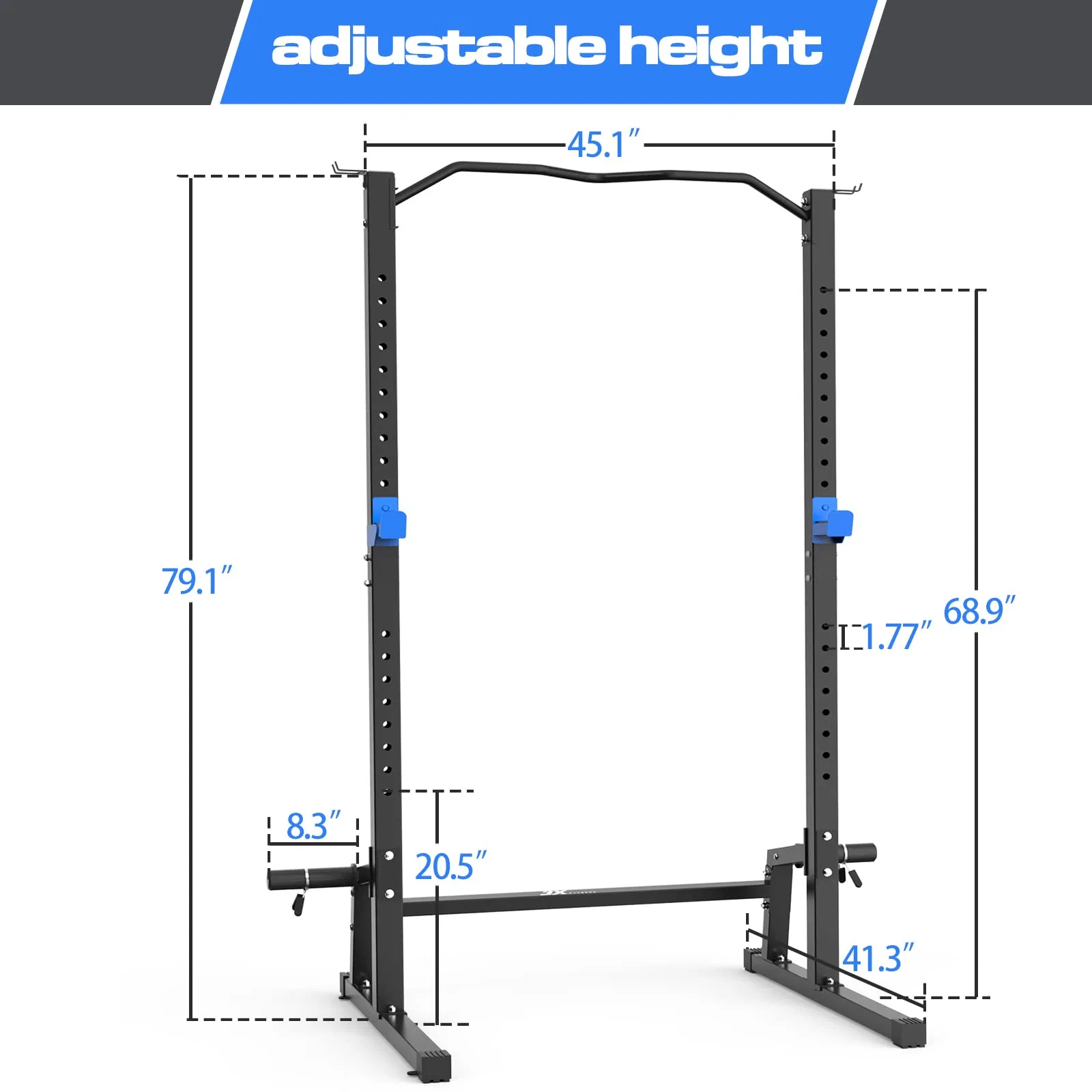 Hotselling Gym Fitness Equipment Adjustable High quality/High cost performance  Barbell Squat Rack