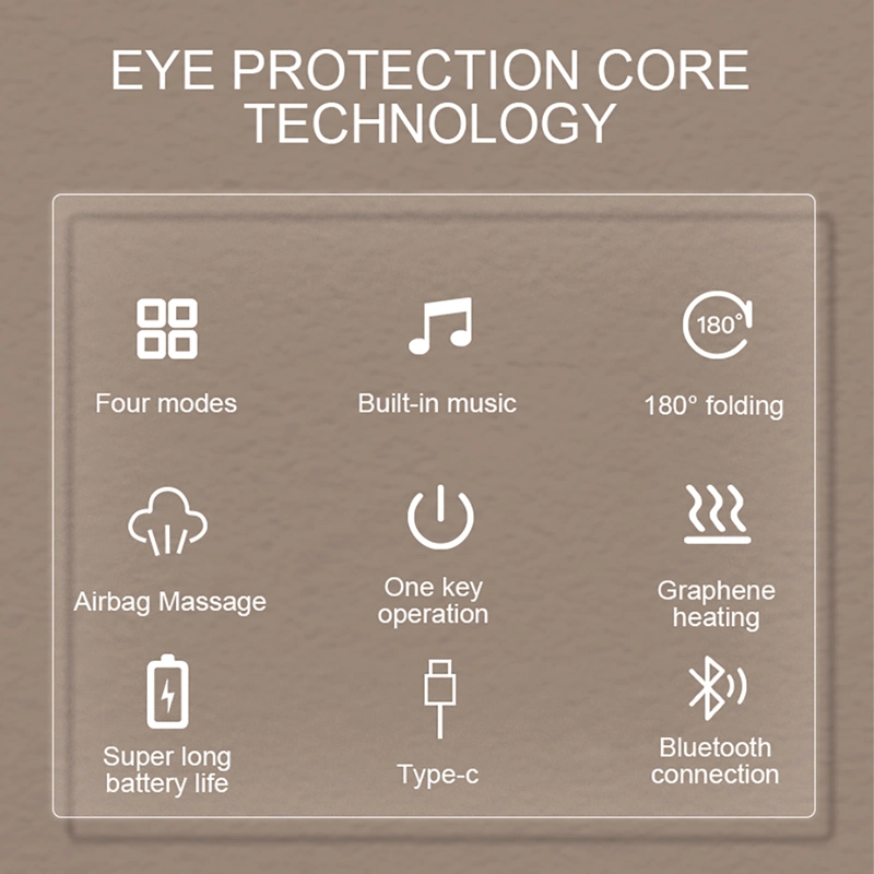 Usine de gros des soins oculaires électroniques sans fil portable appareil de soins oculaires thérapie de lumière rouge de la beauté des outils de massage